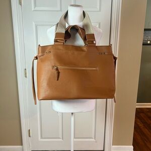 Ahdorned Women's Brown Aztec Western Hamdbag Double Strap